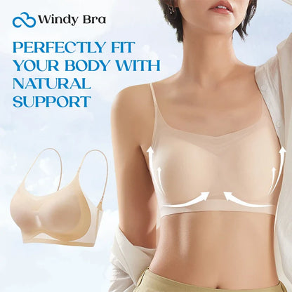 Summer seamless ultra thin plus size ice silk comfort bra