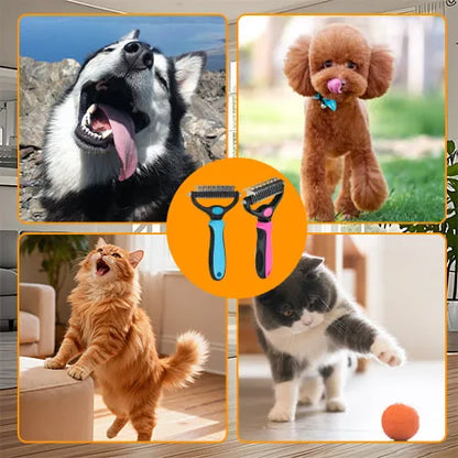 Dual-Sided Pet Grooming Tool