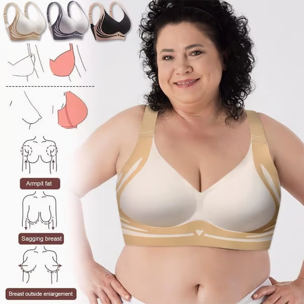 🎁Last Day Buy 1 Get 3 Packs🔥Super Gather Bra | Wireless Push-up Bra👍No More Sagging Breasts